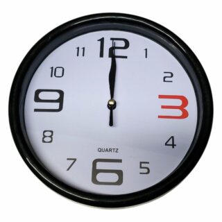 RELOJ DE PARED 20CM NEGRO