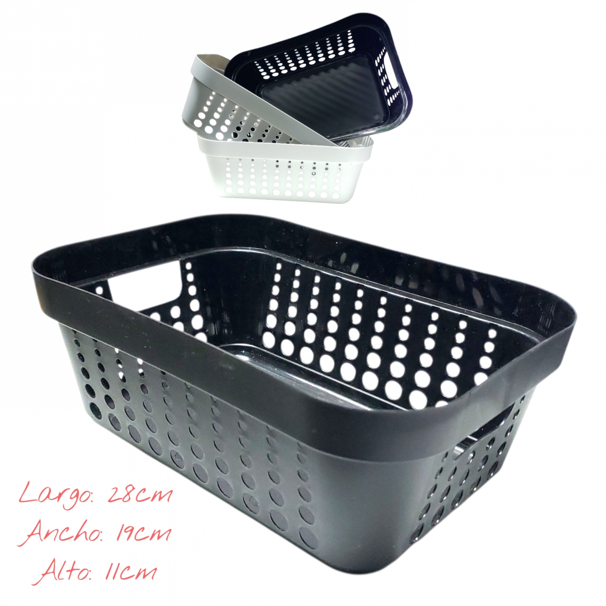 Canasto Organizador Rect Circulos