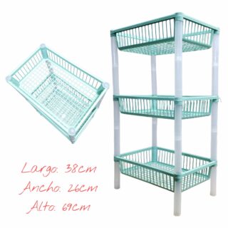 Canasto Multiuso X 3 Estantes Sin Ruedas Color