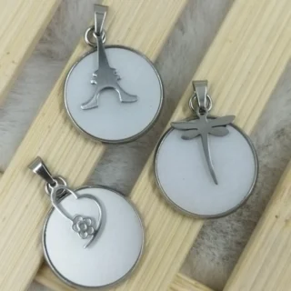 DIJE CIRCULAR ESTILO MARMOL