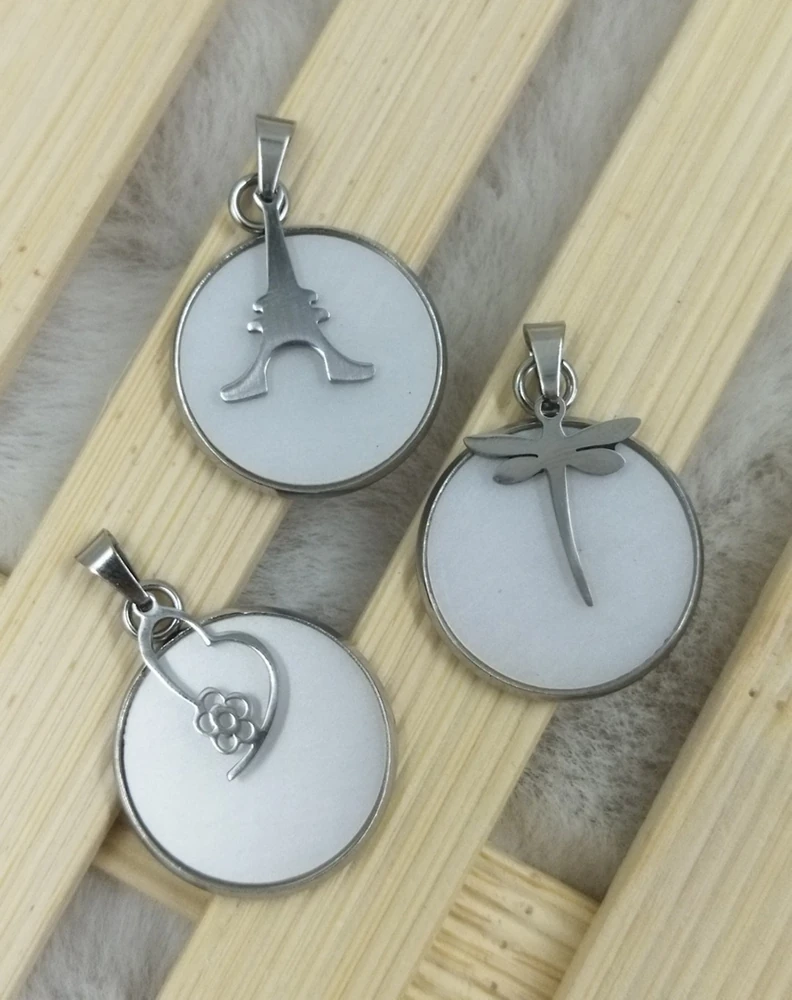 DIJE CIRCULAR ESTILO MARMOL