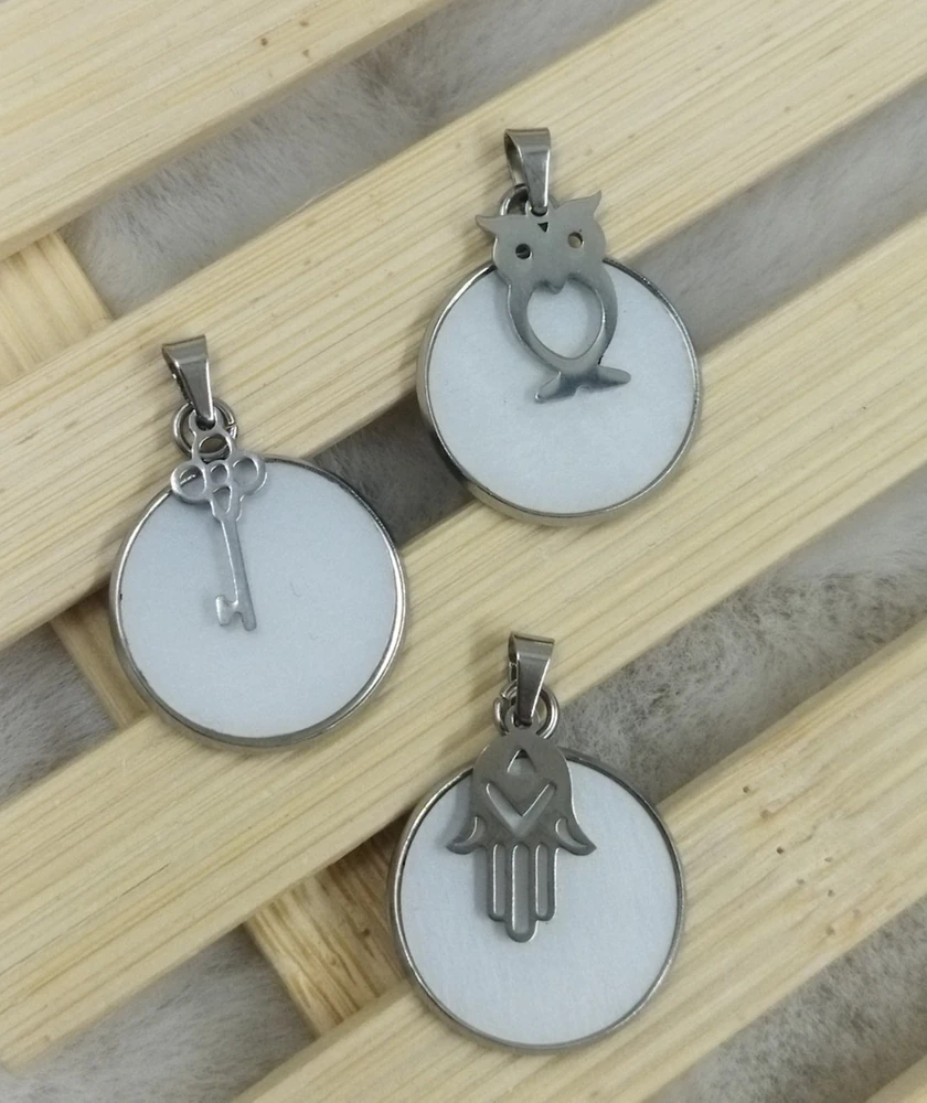 DIJE CIRCULAR ESTILO MARMOL - Imagen 2