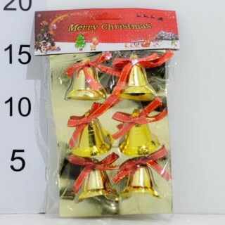 Campana X 6 Oro Con Lazo