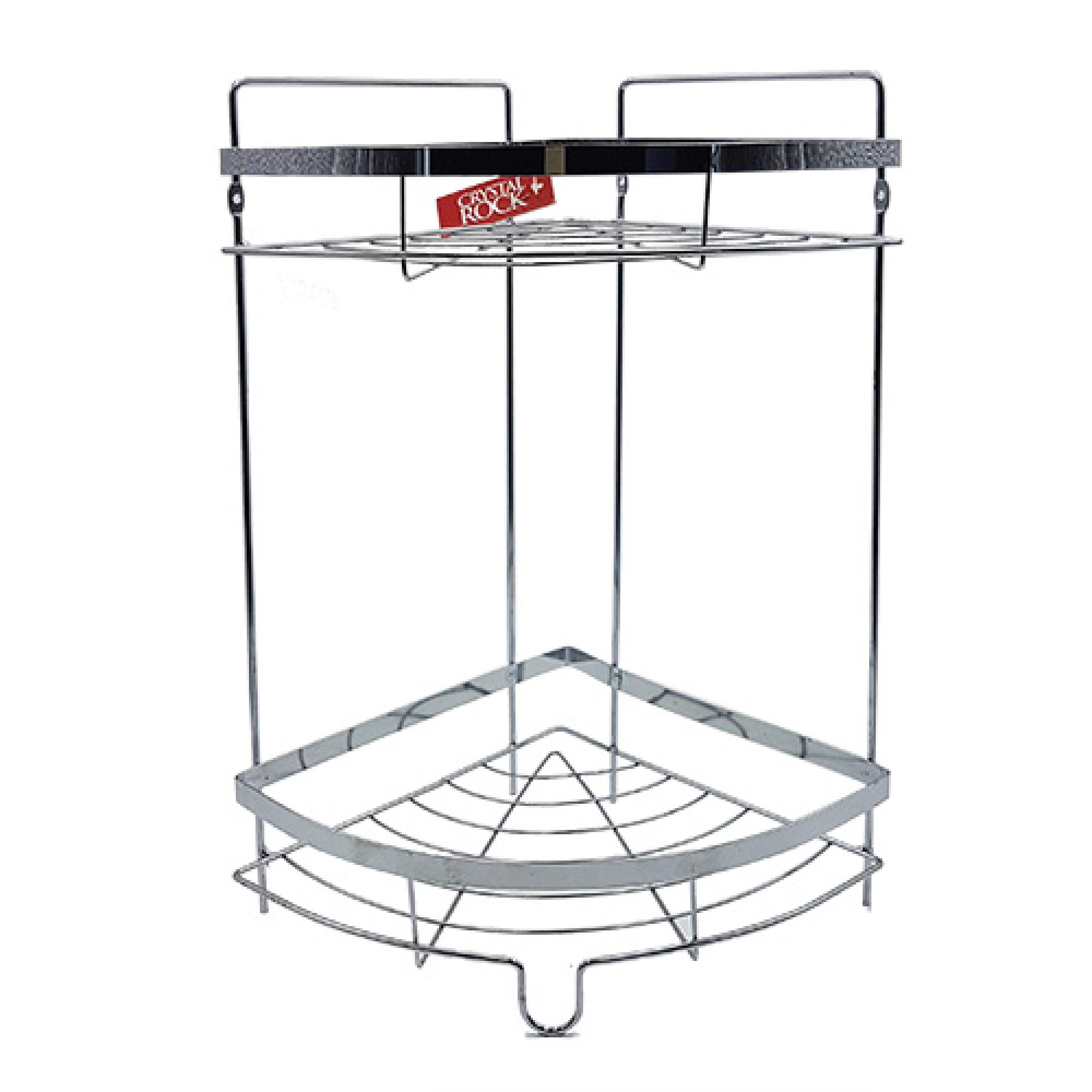 ORGANIZADOR BAÑO ESQUINERO 2 PISOS CROMADO