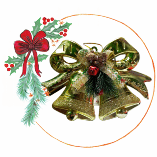 Dos campanas c/cascabel 19x15cm