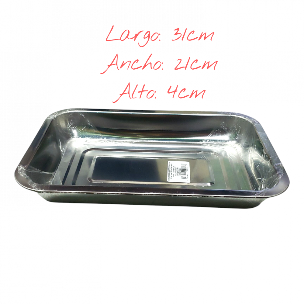 Asadera acero rectangular 31x21x4cm