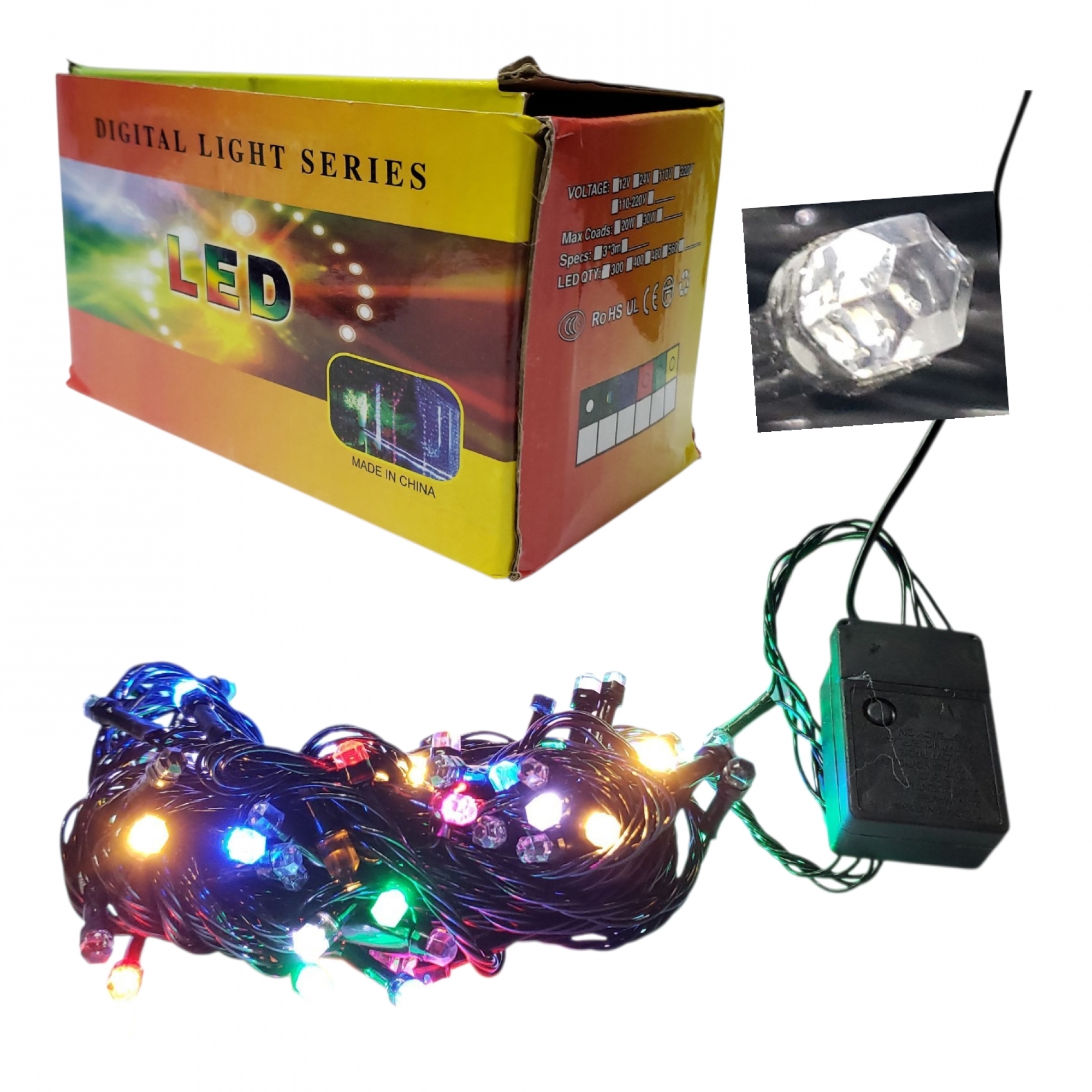 Luces led navidad 220wat 16mts color