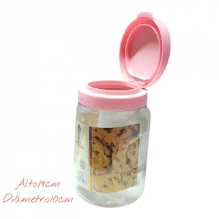 Tarro cookies redondo 1600cc tapa flip top koxs