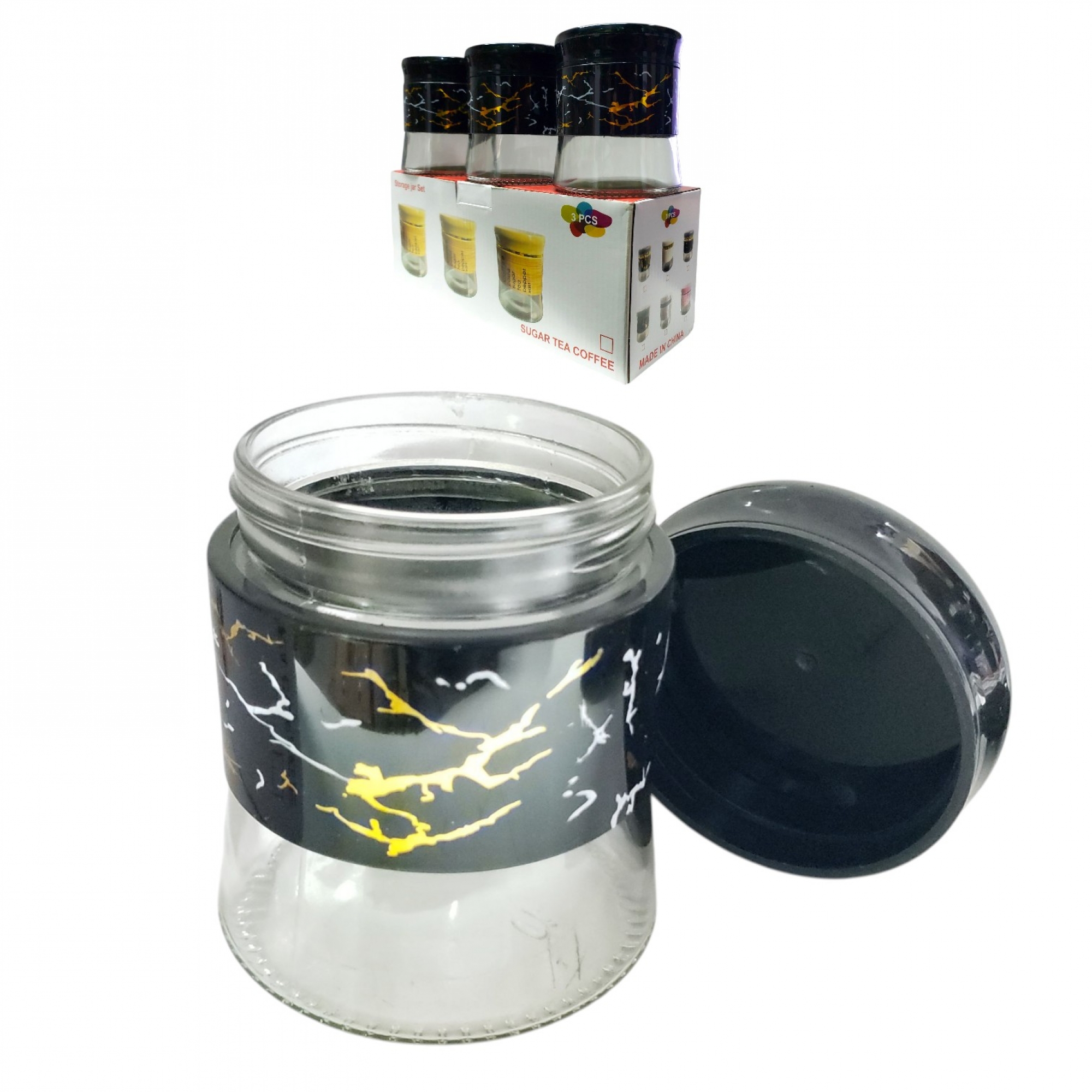 Set frascos de vidrio x3 11x9cm