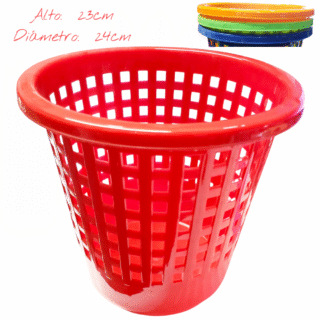 Cesto de basura de plastico 23x24cm