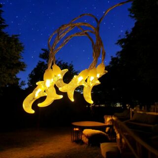 Luz navidad led luna calida usb en bolsa