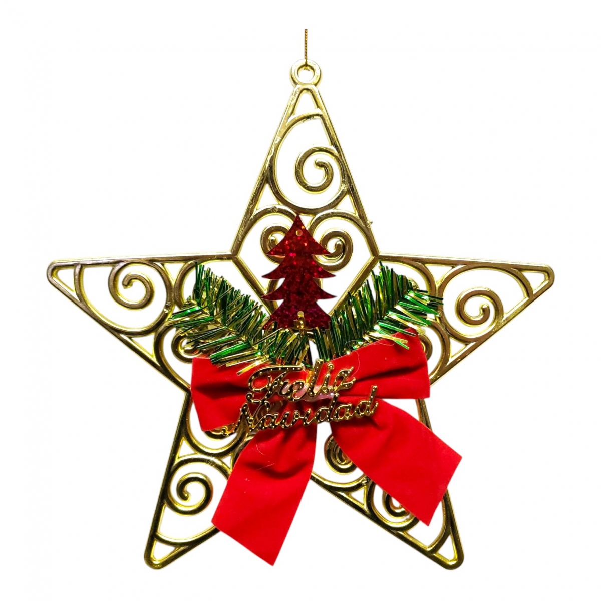 Estrella calada c/deco 22cm