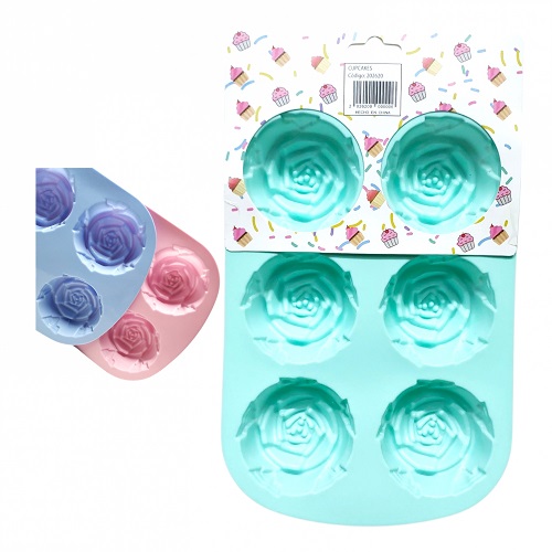 6 cupcake molde de silicona