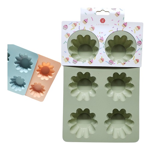 6 cupcake molde de silicona