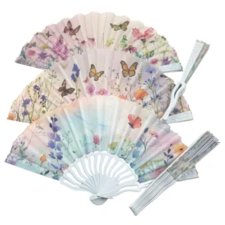 ABANICO TELA MARIPOSA