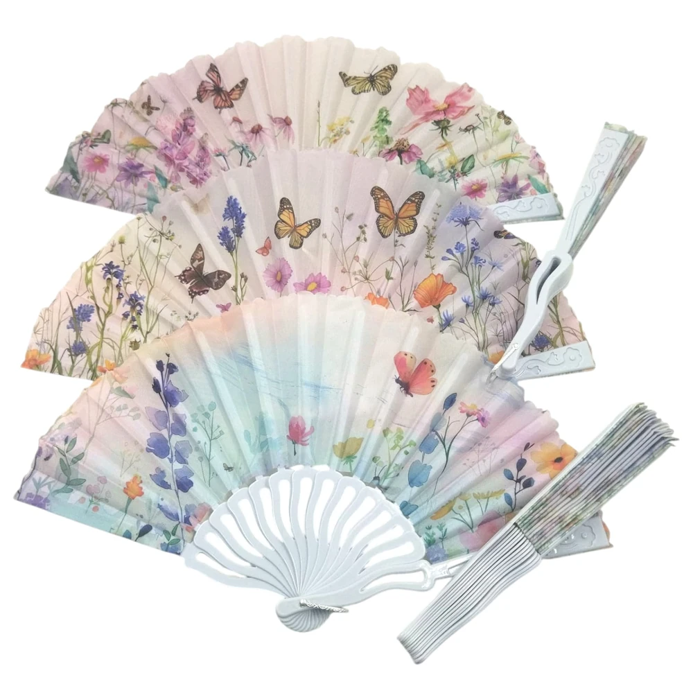 ABANICO TELA MARIPOSA