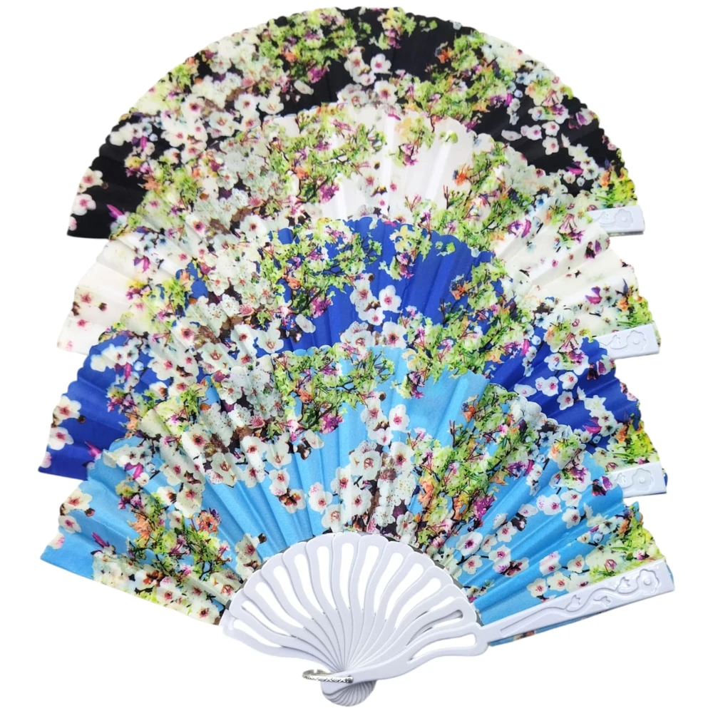 ABANICO TELA FLOR - Imagen 2