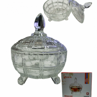 Caramelera redonda vidrio 9.5x13cm