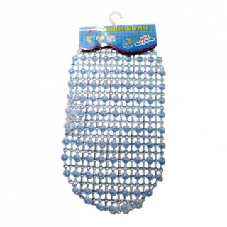 Alfombra baño oval pvc azul 66x33cm