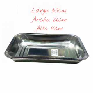 Asadera acero rectangular 35x26x4cm