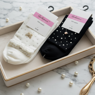 Medias algodon c/piedras