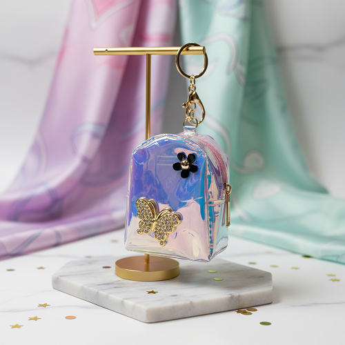 Llavero monedero tornasolado mariposa