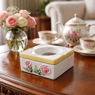 Cenicero cuadrado ceramica 8.5x8.5cm