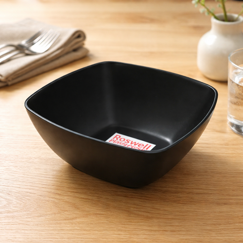 Compotera plastico cuadradas negras 14cm