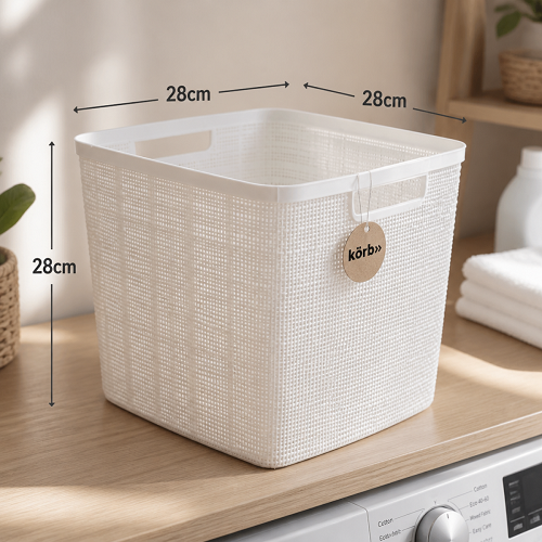Canasto cajon yute 17L blanco