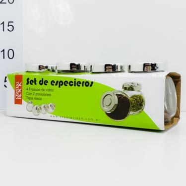 Set x4 especieros de vidrio