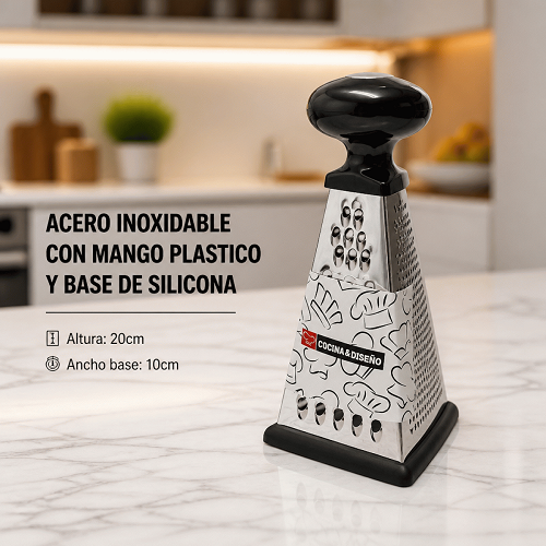 Rallador de acero 3 cara